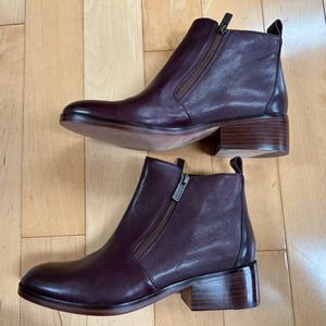 Cole Haan new dark plum booties